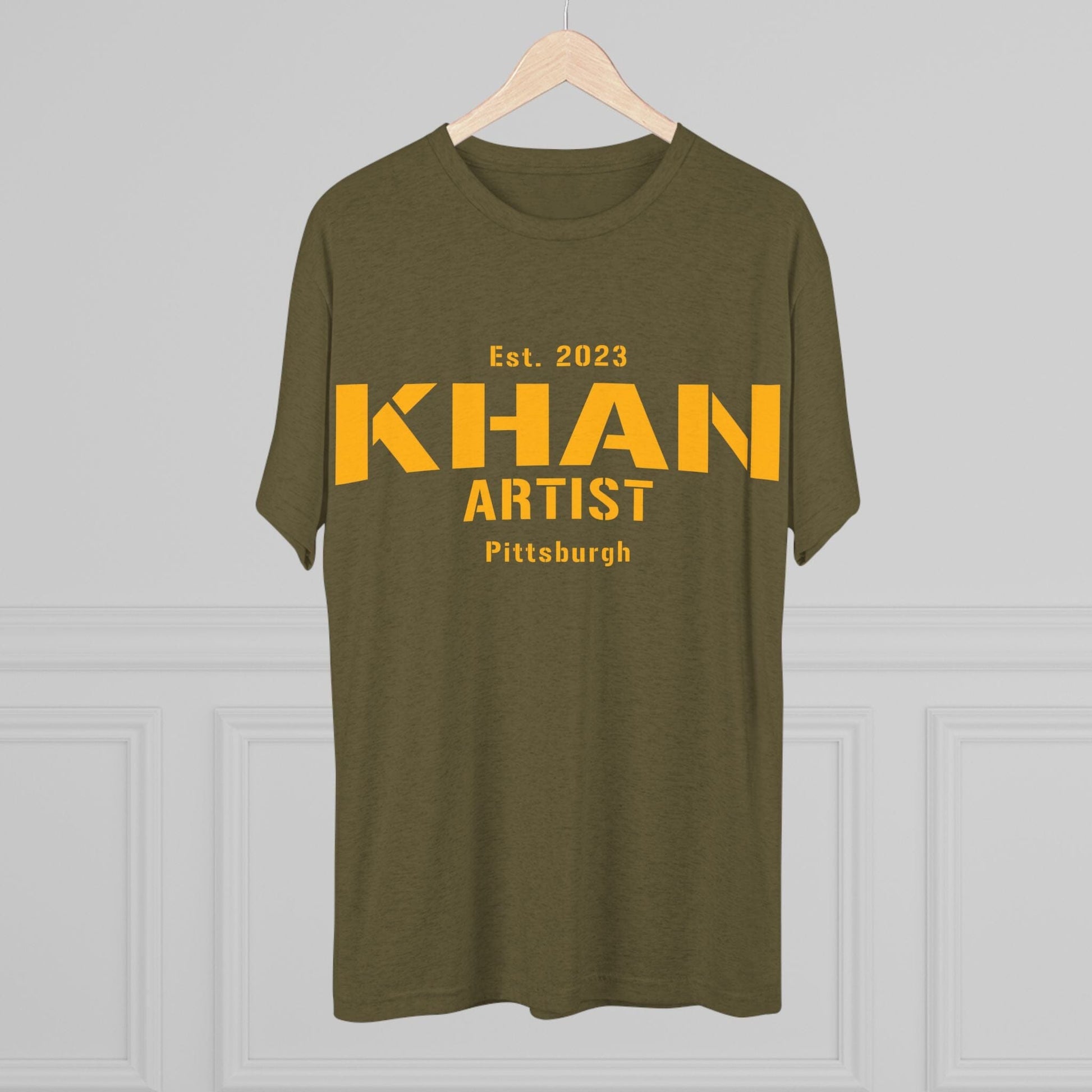 Khan Artist Tri-Blend Tee - Pittsburgh Football Gift T-Shirt Printify 