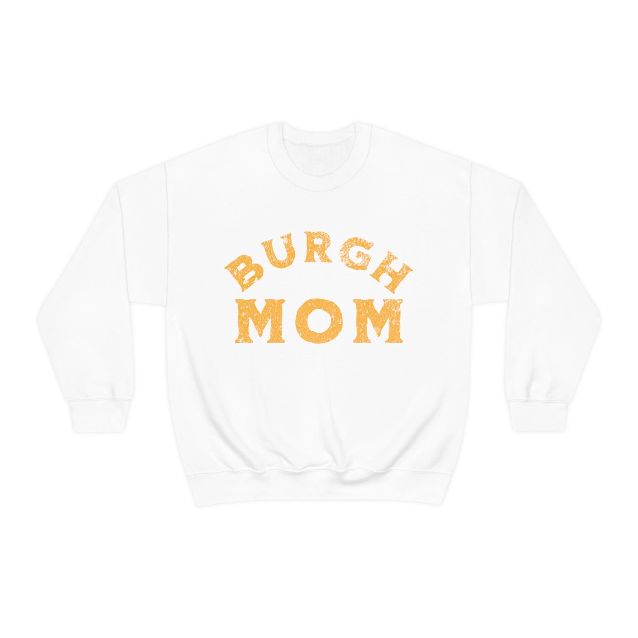 Burgh Mom Sweatshirt on white sweatshirt | Yinzergear