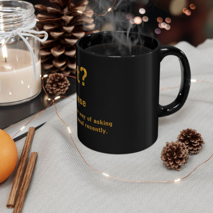 Jeet Jet Pittsburghese Coffee Mug – Black & Gold 11oz & 15oz Ceramic Yinzer Mug | Funny Pittsburgh Gift Mug Printify 