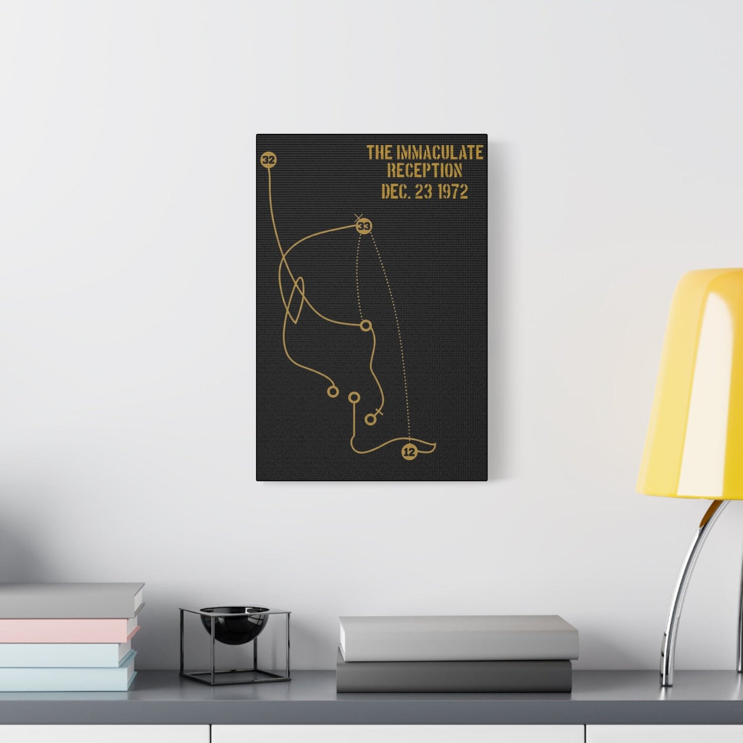 The Immaculate Reception Poster Matte Canvas - Pittsburgh Football Historical Plays Canvas Yinzergear 