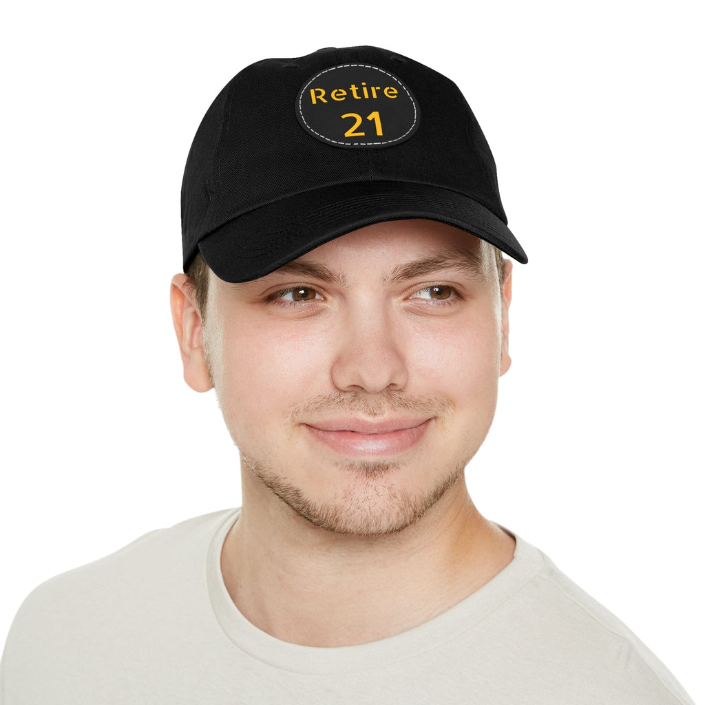 Retire 21 Leather Patch Hat Pittsburgh hat product image alternate view 5 | Yinzergear