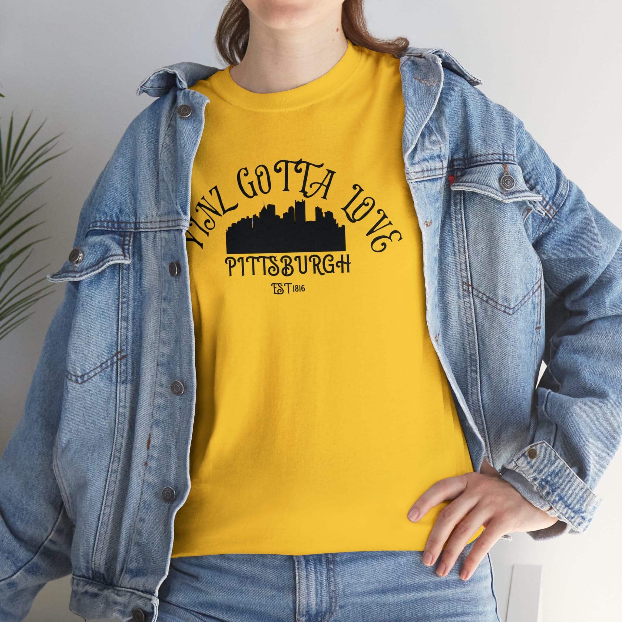 Yinz Gotta Love Pittsburgh T-shirt on daisy tee | Yinzergear