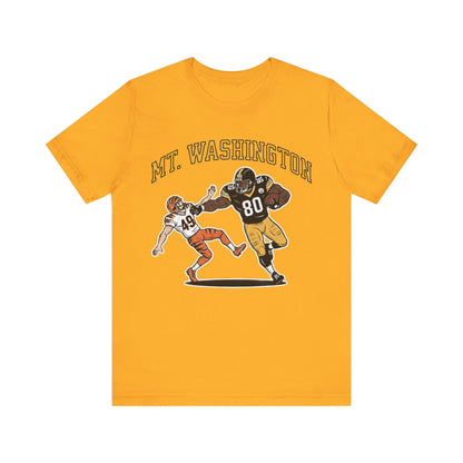 Mt. Washington Steelers Stiff Arm T-Shirt - Darnell Washington Shirt T-Shirt Printify Gold S 