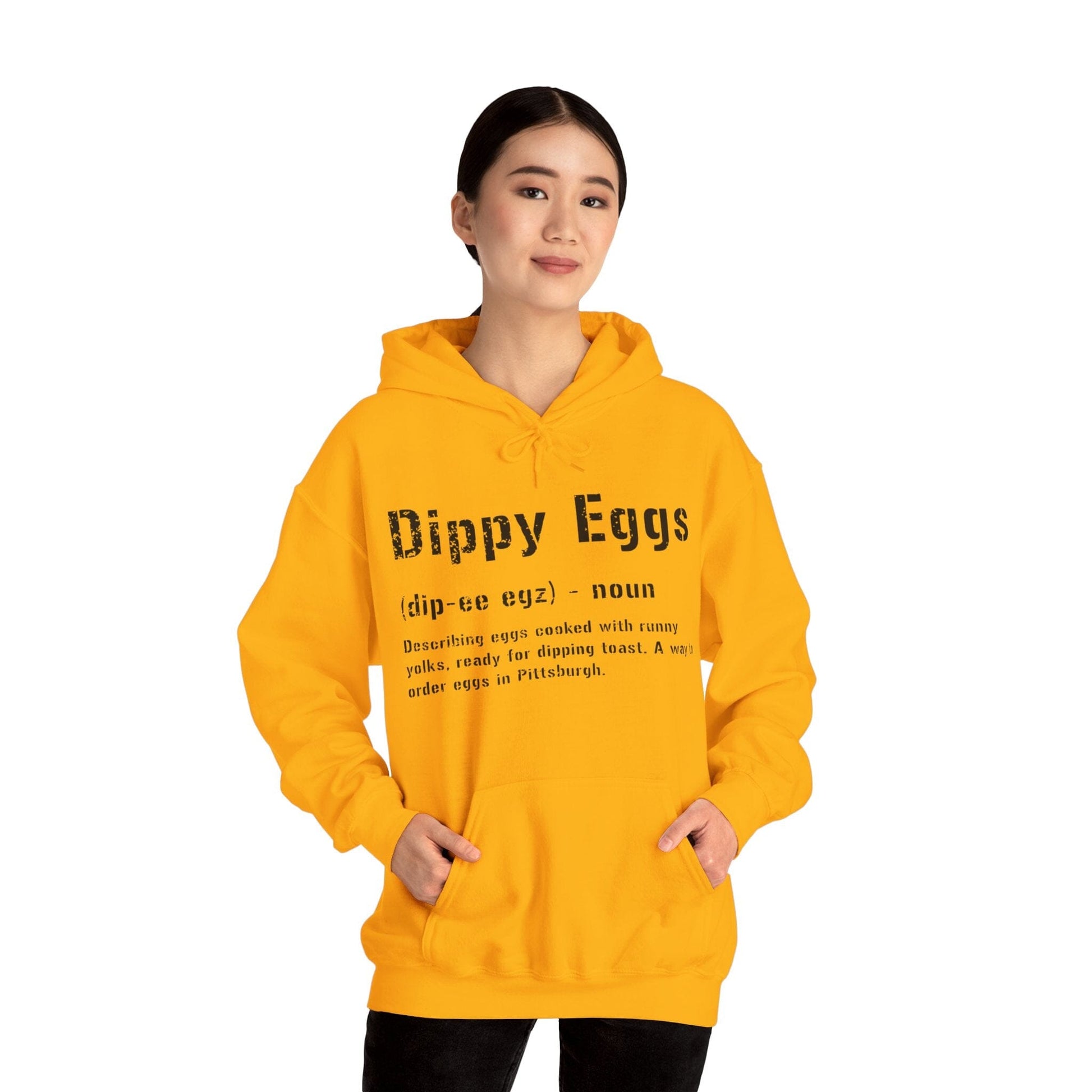 Dippy Eggs Yinzer Hoodie | Pittsburghese Apparel | Steel City Slang Hoodie Yinzergear 