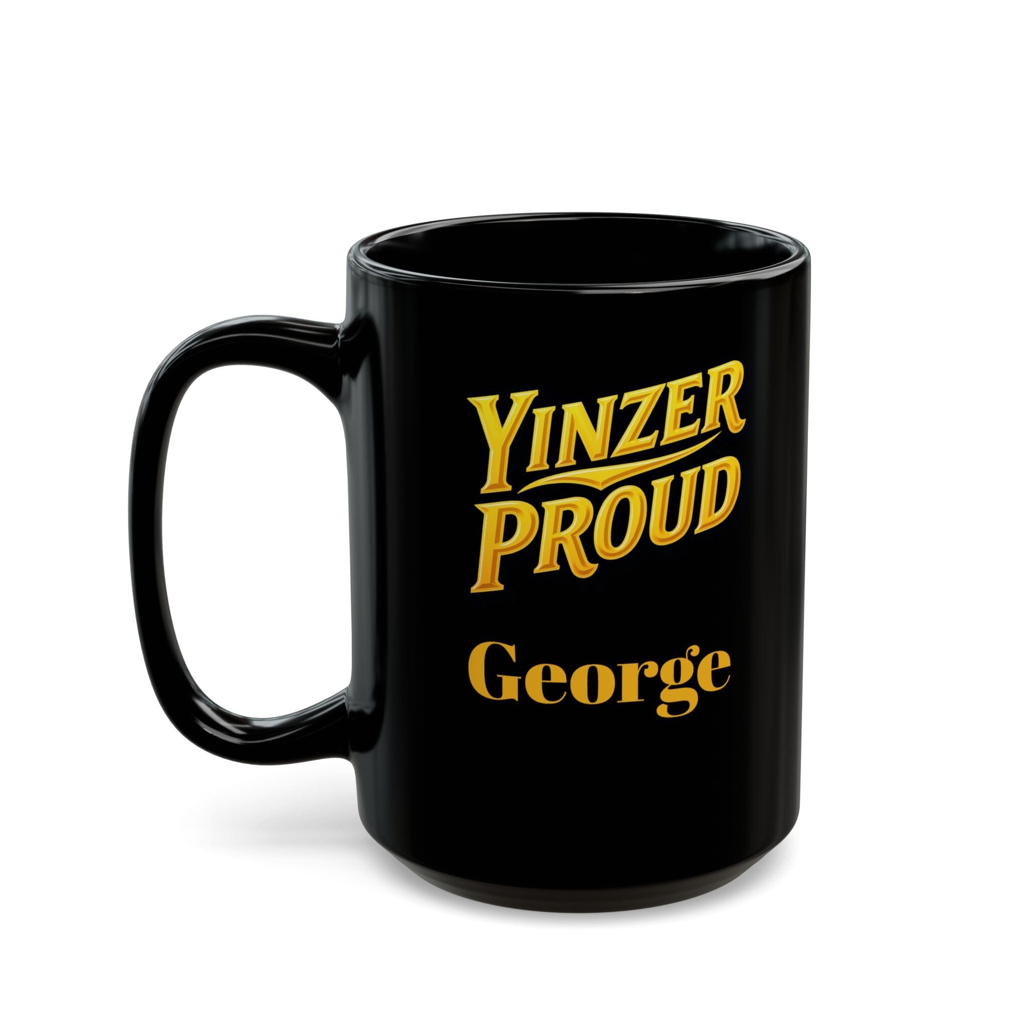Custom Black Ceramic Mug in black alternate view 5 | Yinzergear
