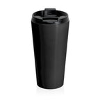 Retire 21 Stainless Steel Travel Mug Pittsburgh mug front view mockup view | Yinzergear