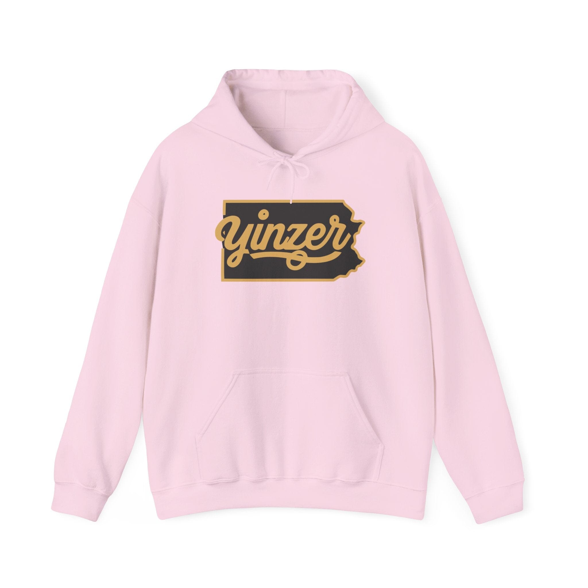Yinzer State of Mind Hoodie Pittsburgh hoodie on pink hoodie | Yinzergear