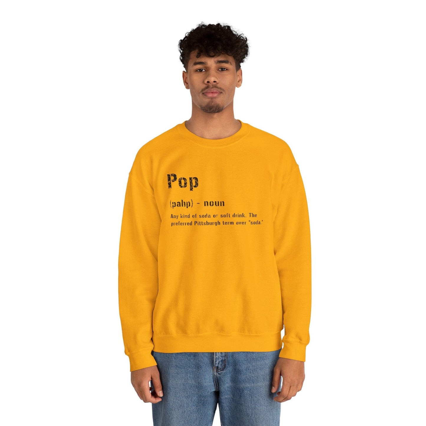 Pop Pittsburgh Crewneck Sweatshirt - Pittsburghese Gift Sweatshirt Yinzergear 
