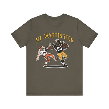 Mt. Washington Steelers Stiff Arm T-Shirt - Darnell Washington Shirt T-Shirt Printify Army S 