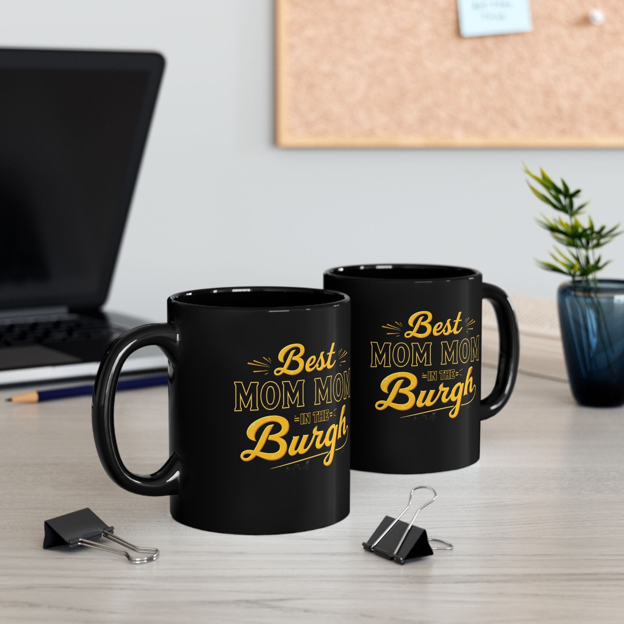 Best Mom Mom in the Burgh coffee mug front view alternate view 3 | Yinzergear