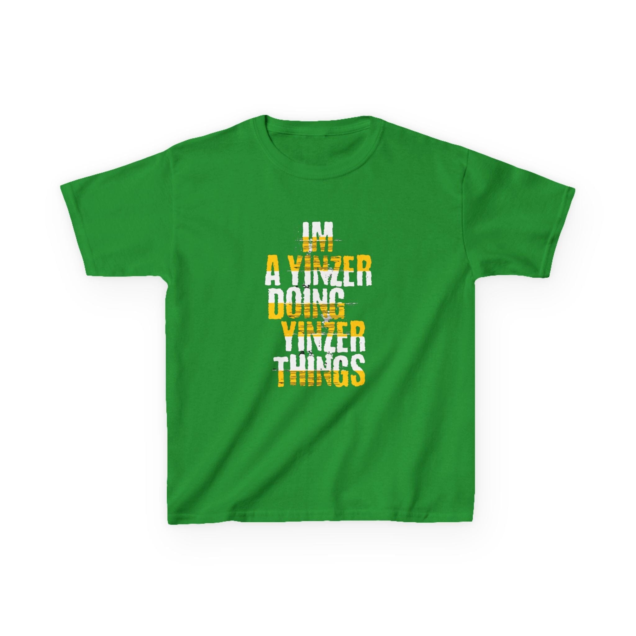 Yinzer Things Kids T-Shirt Pittsburgh kids shirt on irish green kids shirt | Yinzergear