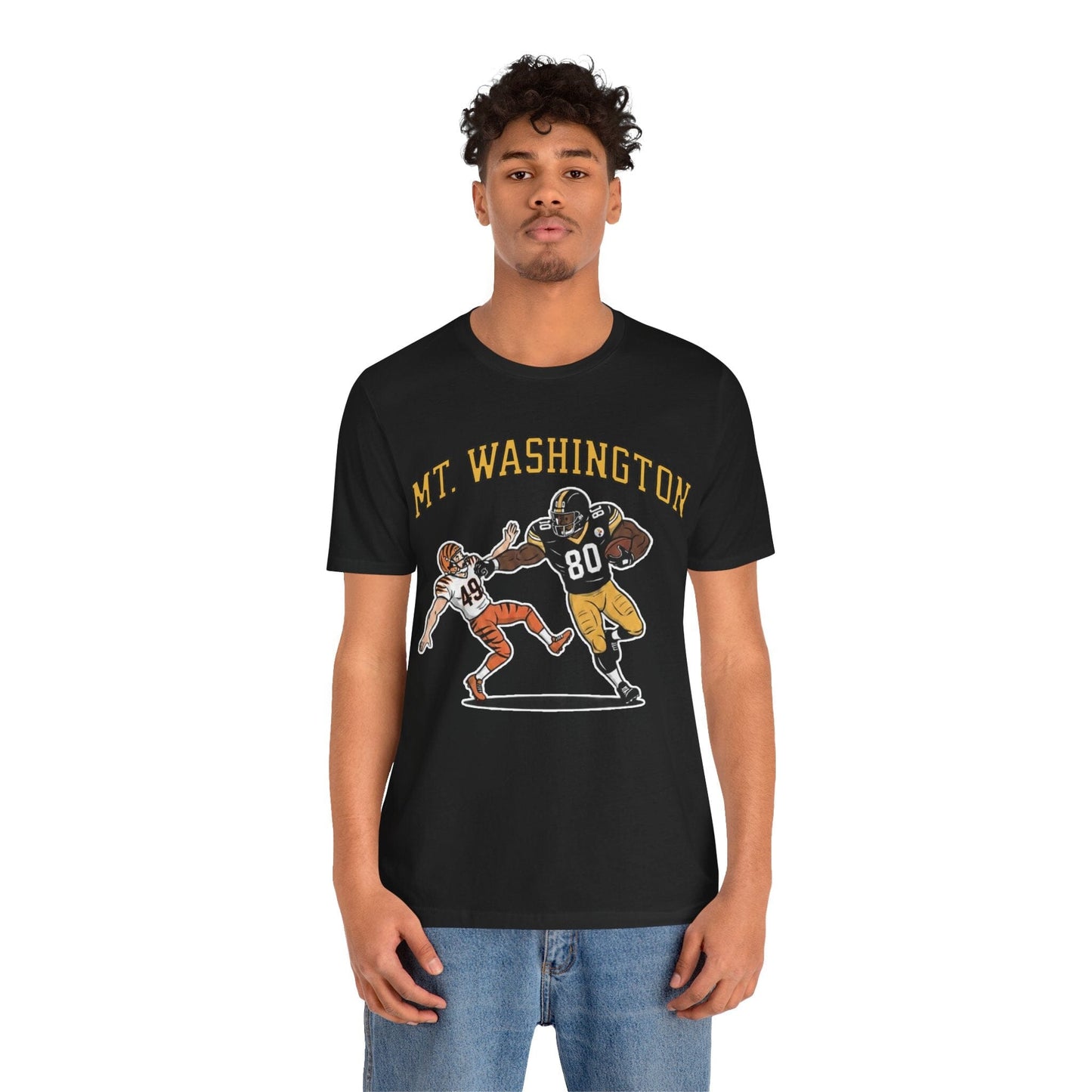 Mt. Washington Steelers Stiff Arm T-Shirt - Darnell Washington Shirt T-Shirt Printify 