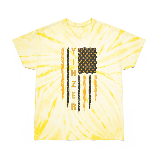 Yinzer Flag Tie-Dye Shirt - Pittsburgh Patriotic Tee T-Shirt Printify Pale Yellow S 