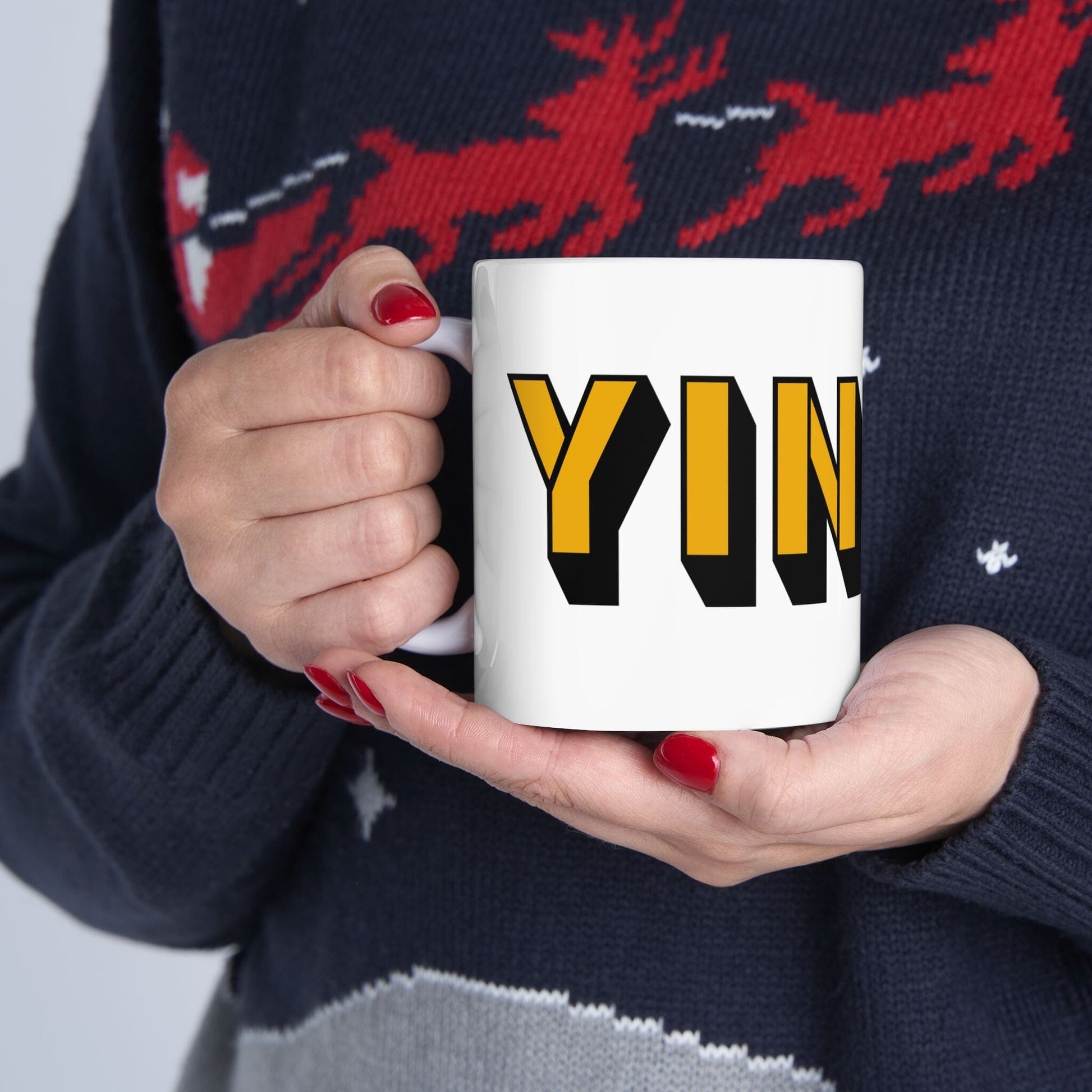 Yinzer Coffee Mug – 11oz Ceramic Mug for Pittsburgh Lovers | Microwave & Dishwasher Safe | Steel City 412 Cup Mug Printify 
