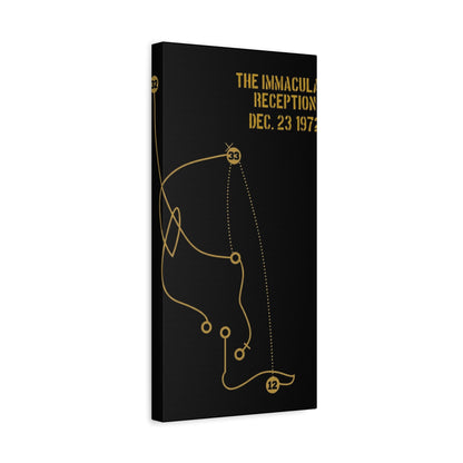 The Immaculate Reception Poster Matte Canvas - Pittsburgh Football Historical Plays Canvas Yinzergear 