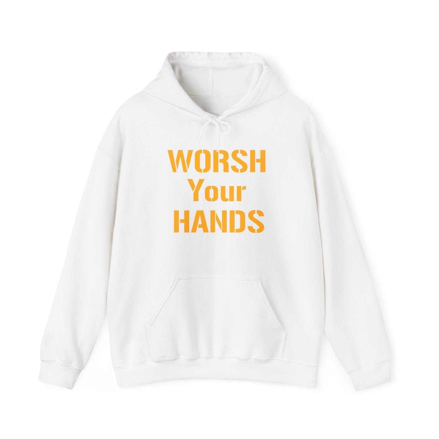 Worsh Your Hands Hoodie - Pittsburghese Sweatshirt Hoodie Printify White S 