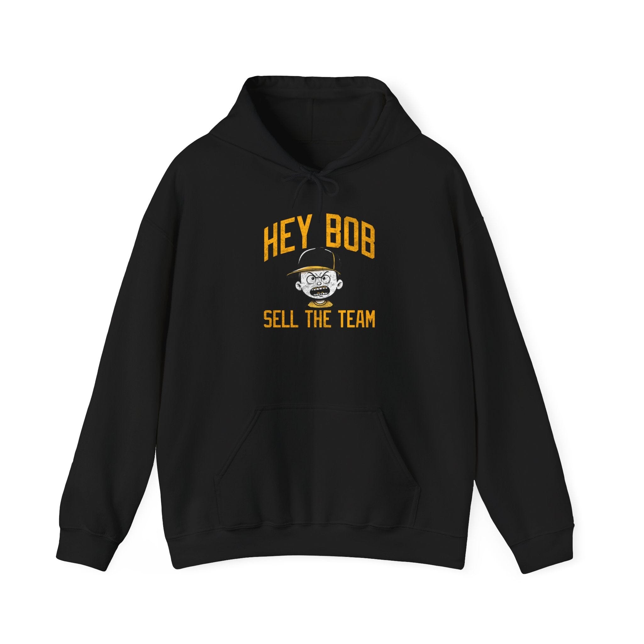 Hey Bob Sell The Team Pittsburgh Baseball Hoodie on black hoodie | Yinzergear