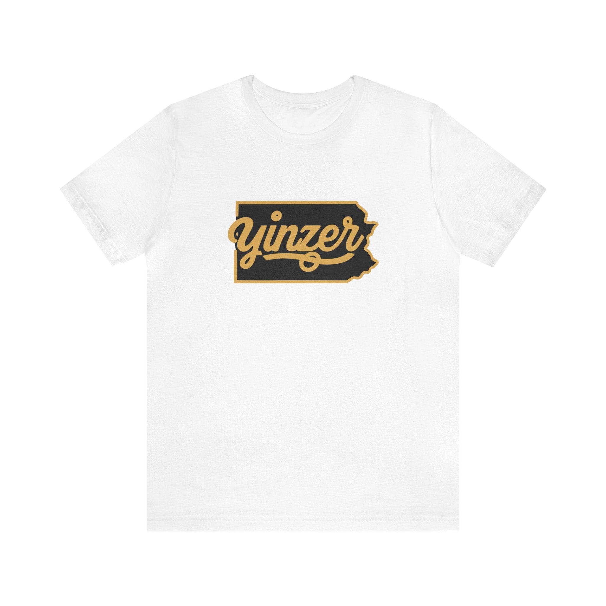 Yinzer State of Mind T-Shirt Pittsburgh tee on white tee | Yinzergear