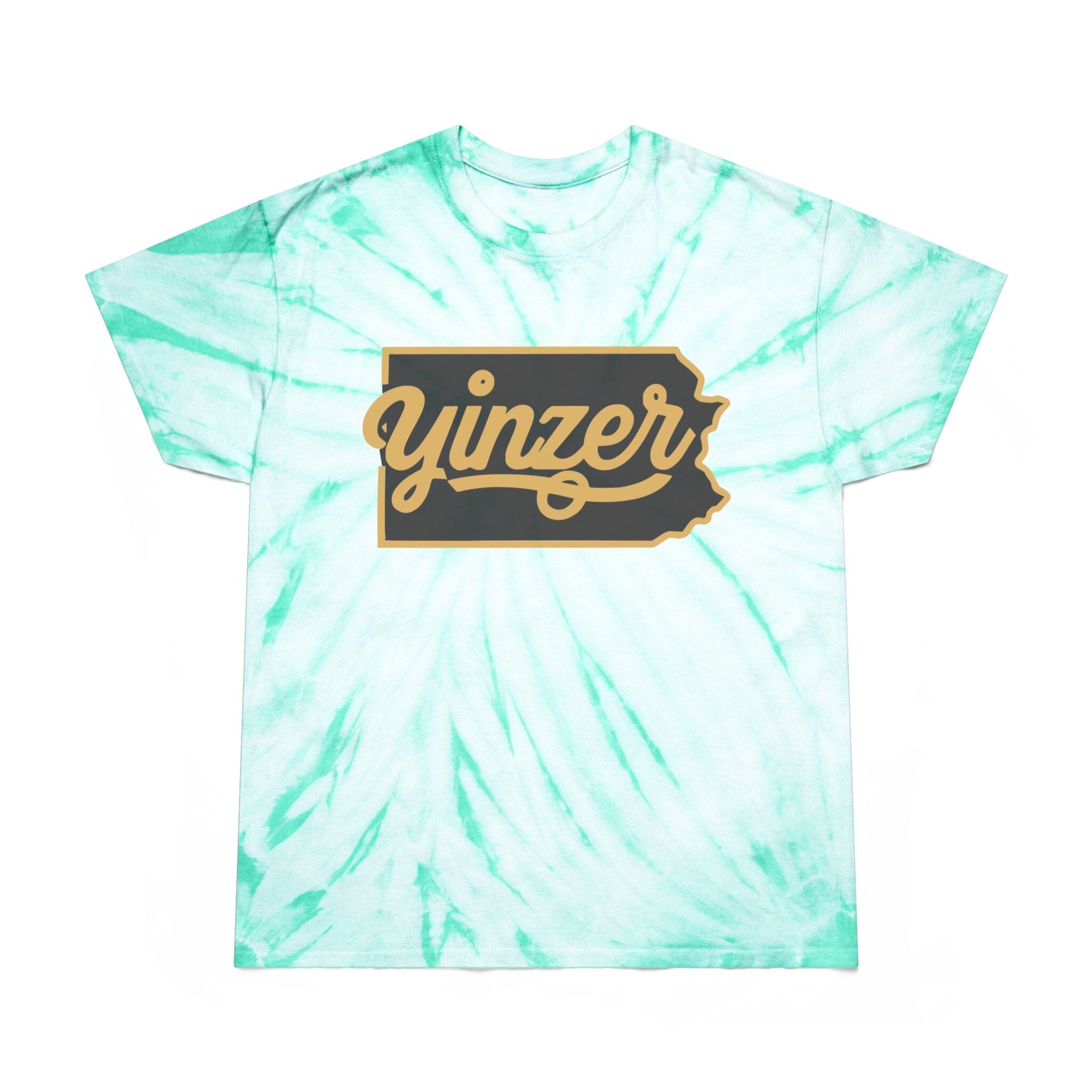 Yinzer State of Mind Tie-Dye T-Shirt Pittsburgh tee product image mockup view | Yinzergear