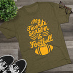 My Favorite Season Is Football Tri-Blend T-Shirt Steelers football tee product image alternate view 3 | Yinzergear