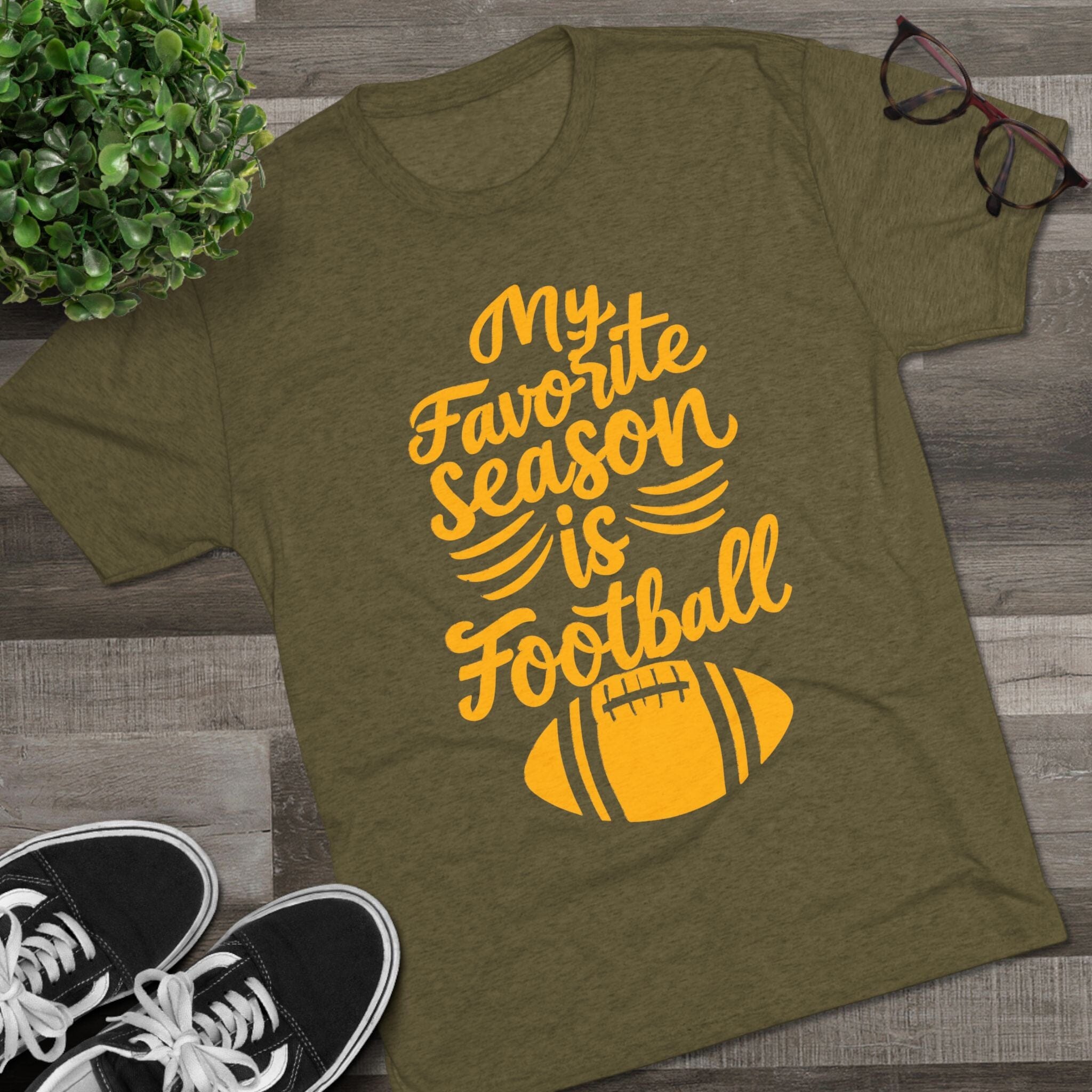 My Favorite Season Is Football Tri-Blend T-Shirt Steelers football tee product image alternate view 3 | Yinzergear