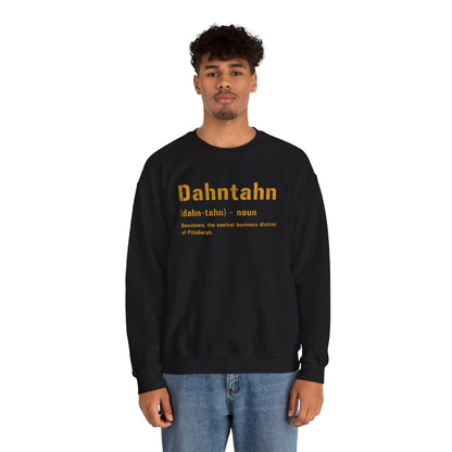 Dahntahn Sweatshirt - Pittsburghese Crewneck Sweatshirt Yinzergear 