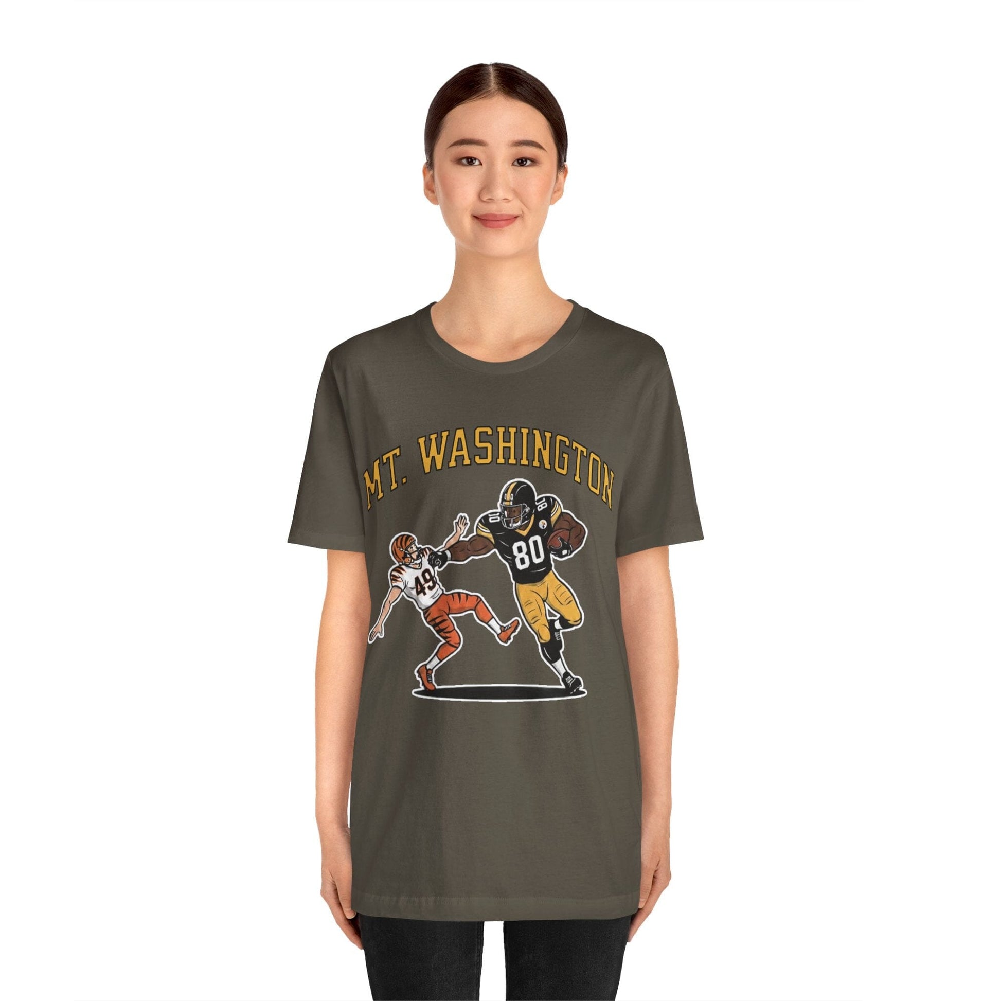 Mt. Washington Steelers Stiff Arm T-Shirt - Darnell Washington Shirt T-Shirt Printify 