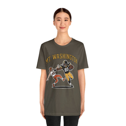 Mt. Washington Steelers Stiff Arm T-Shirt - Darnell Washington Shirt T-Shirt Printify 