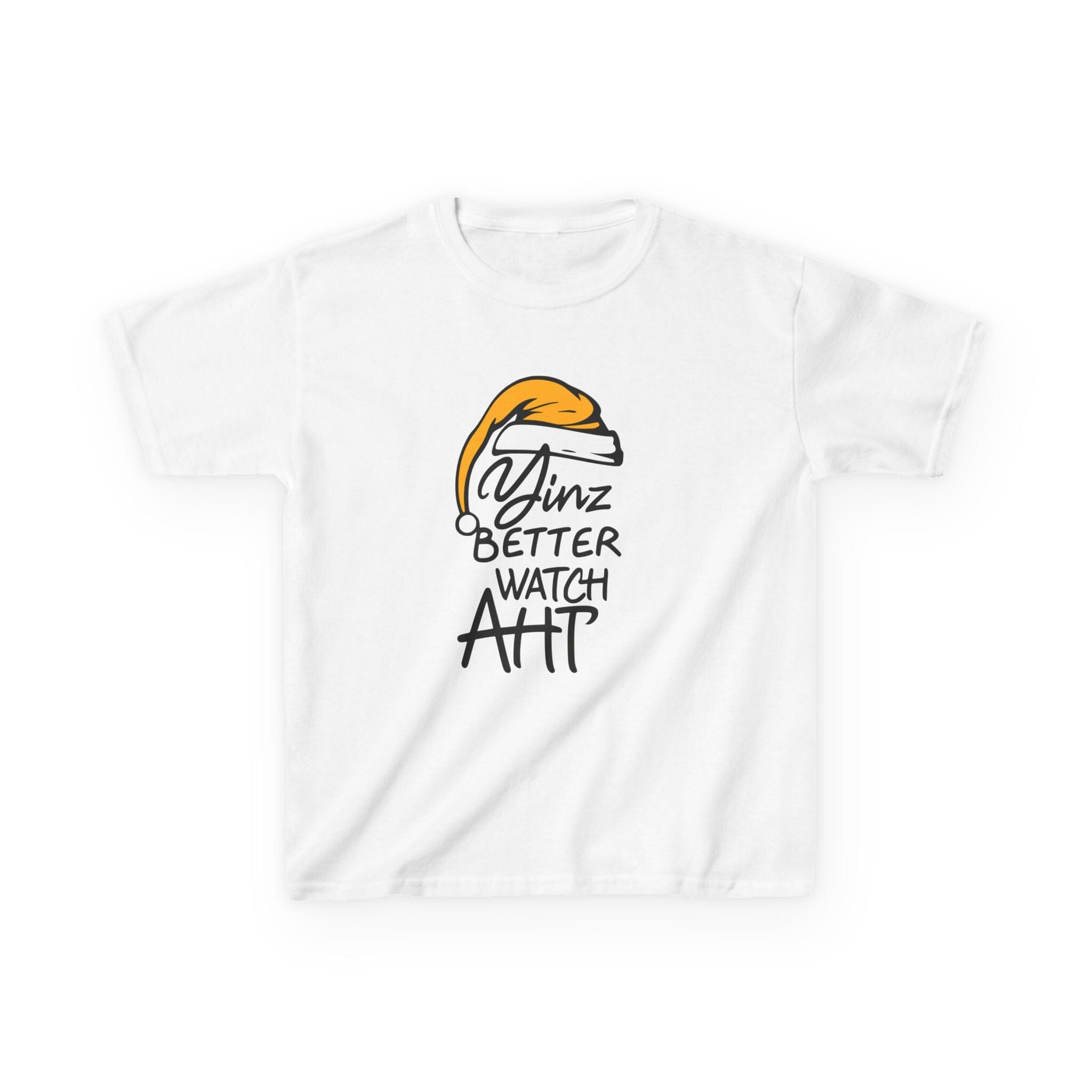 Yinz Better Watch Aht Kids Christmas T-Shirt Pittsburgh kids shirt on white kids shirt | Yinzergear