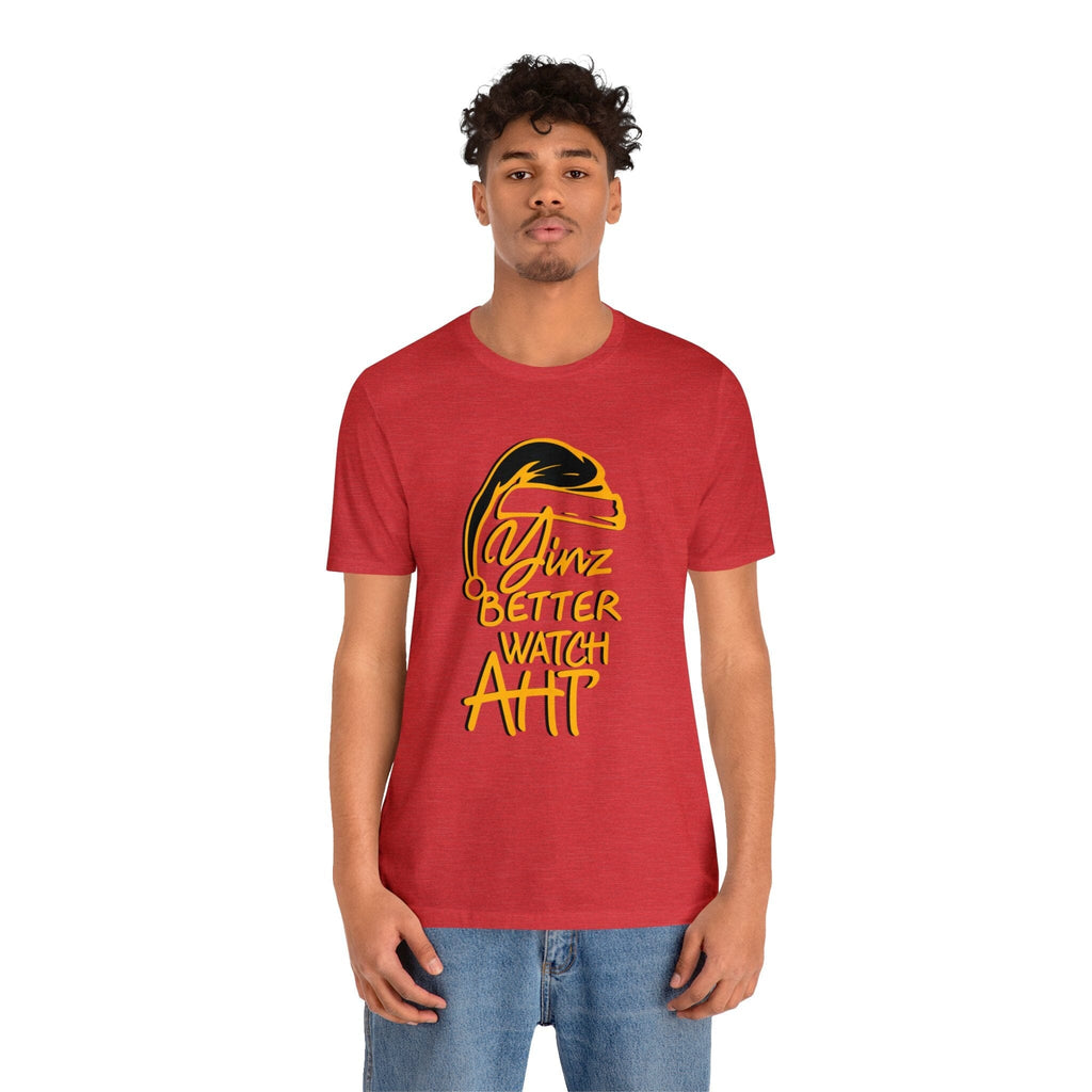 Yinz Better Watch Aht Christmas T-Shirt Pittsburgh tee product image alternate view 9 | Yinzergear
