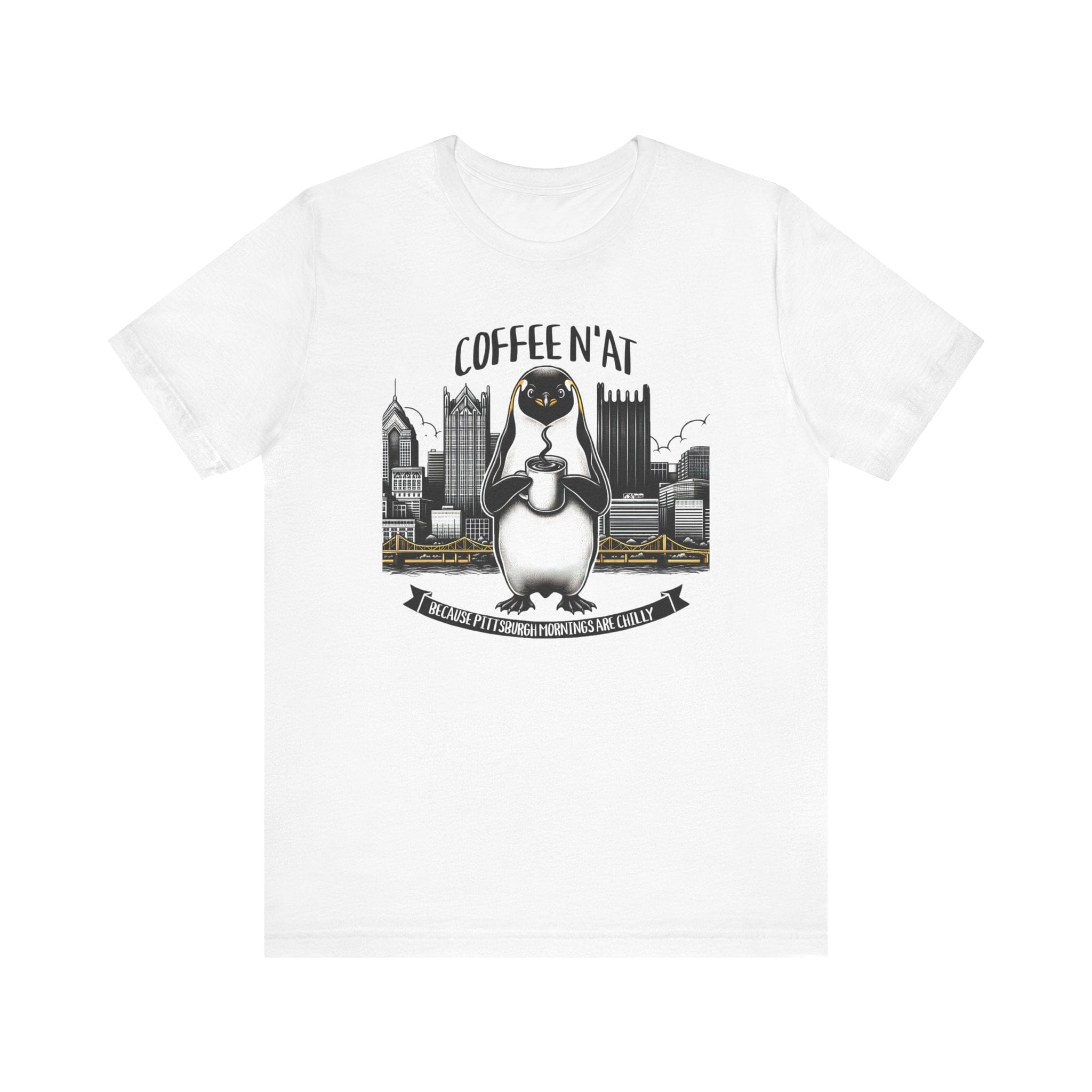 Coffee N’At Pittsburgh T-shirt on white tee | Yinzergear