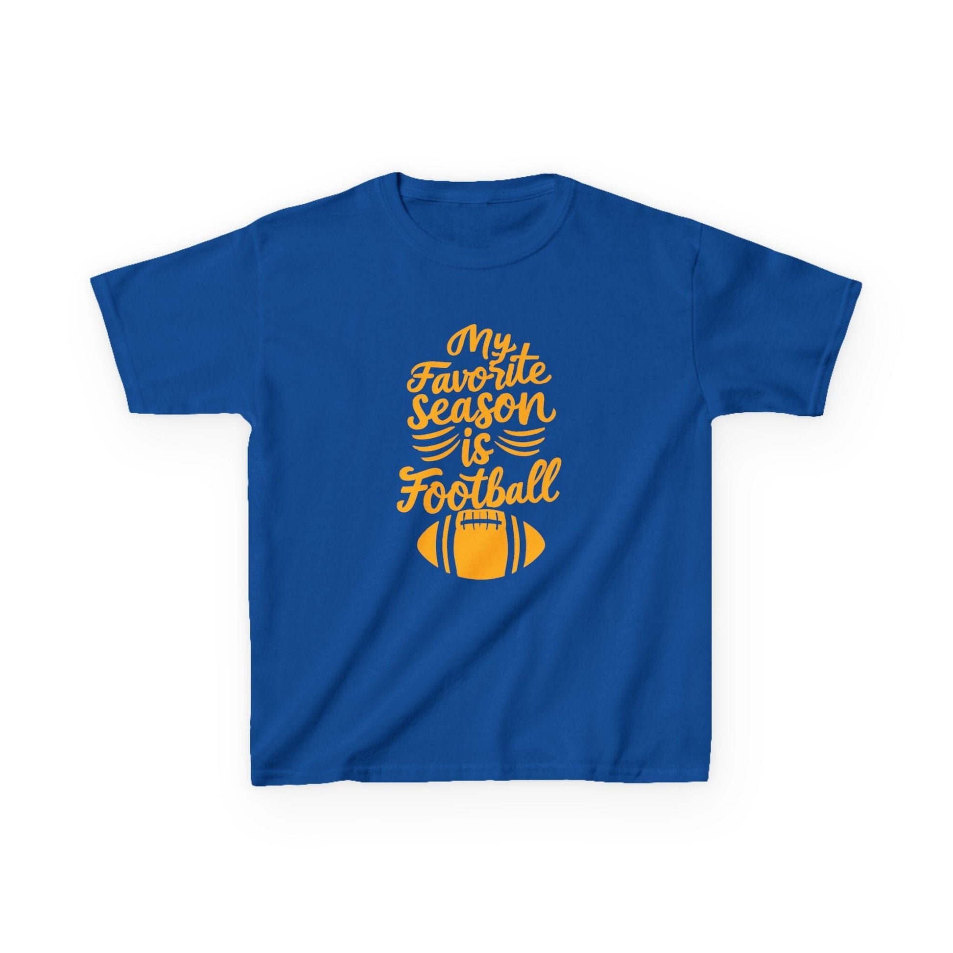 Football Season Kids T-Shirt - My Favorite Season Tee Kids clothes Printify Royal XS 