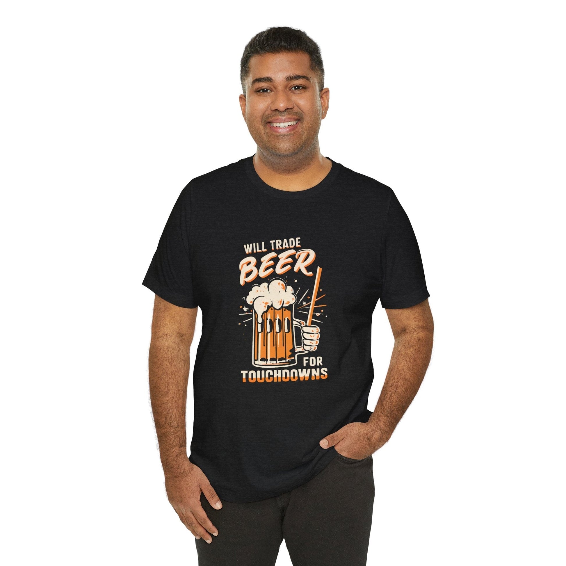 Will Trade Beer For Touchdowns Football T-Shirt - Game Day T-Shirt Yinzergear 