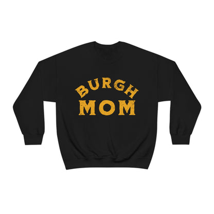 Burgh Mom Sweatshirt Sweatshirt Printify S Black 
