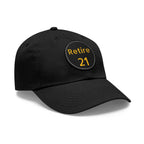 Retire 21 Leather Patch Hat Pittsburgh hat product image mockup view | Yinzergear