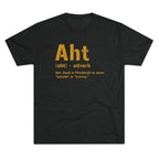Aht Pittsburghese definition tri-blend tee on black tri-blend tee | Yinzergear