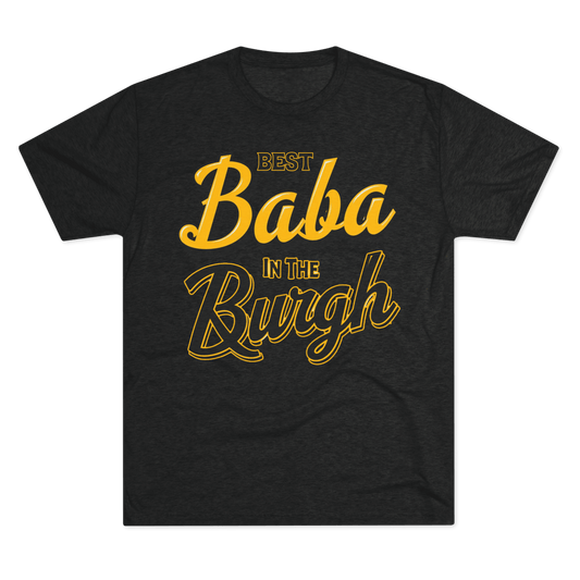 Baba Tri-Blend Tee - Pittsburgh Grandma Gift - Burgh T-Shirt Yinzergear S Tri-Blend Vintage Black 