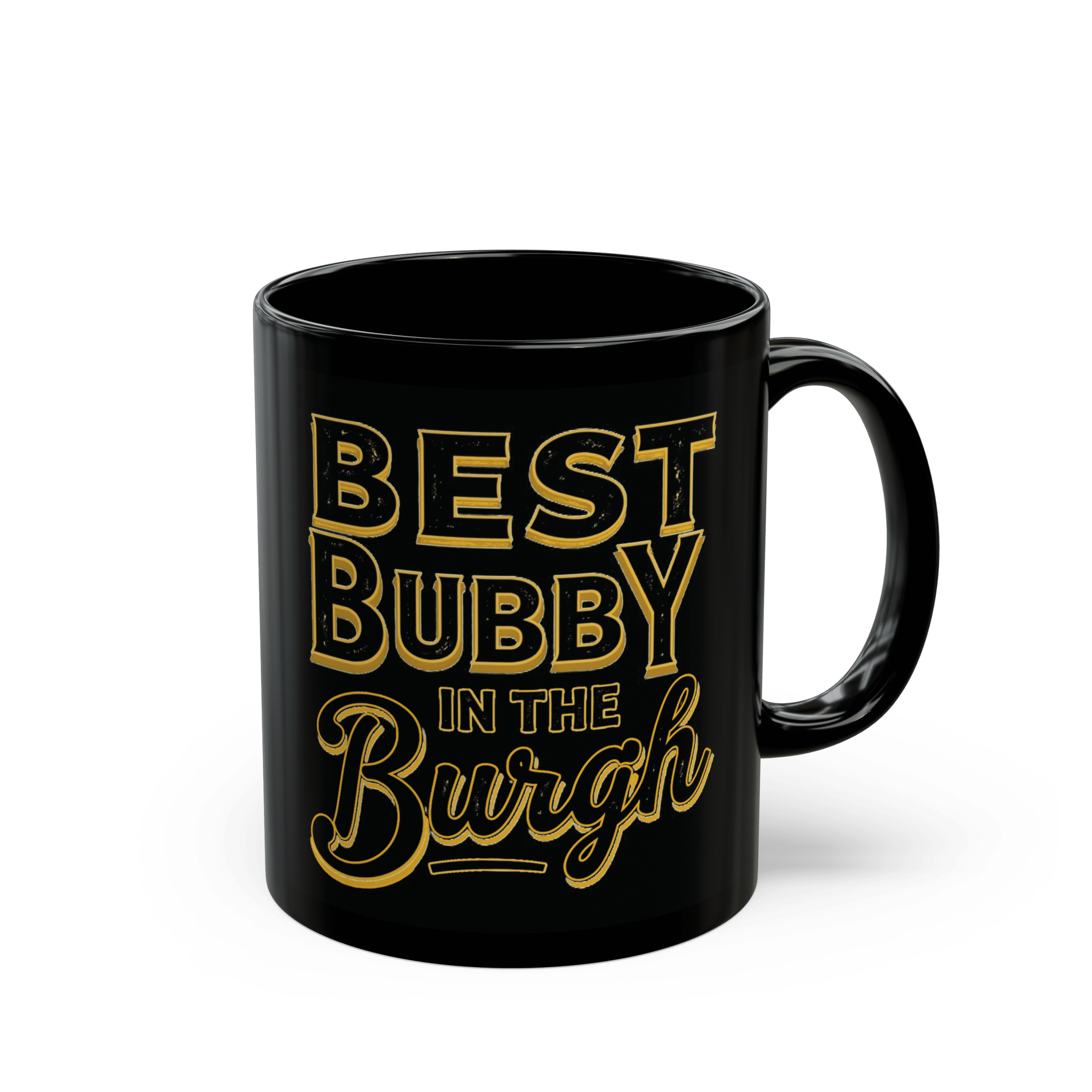 Best Bubby in the Burgh coffee mug front view mockup view | Yinzergear