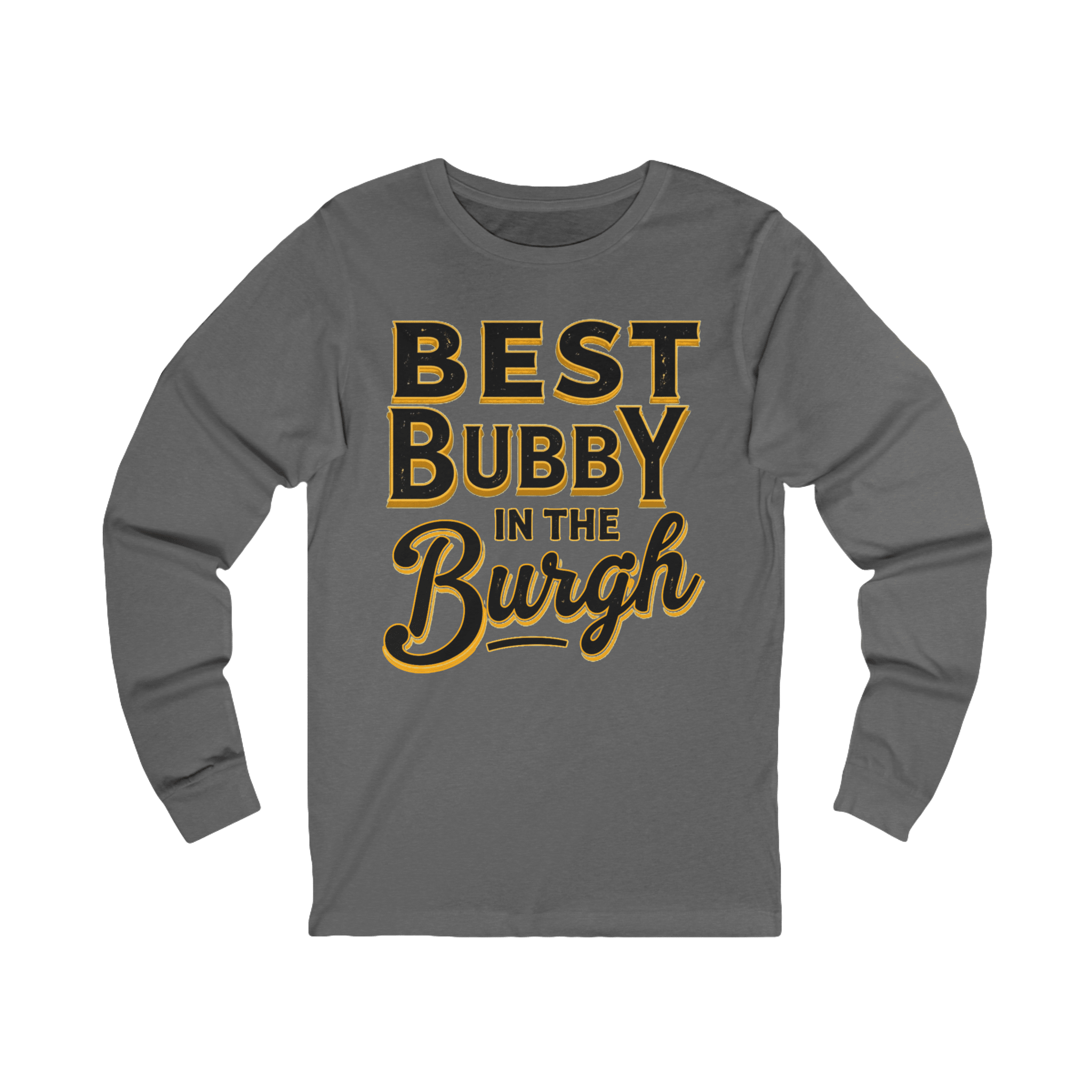 Best Bubby in the Burgh Long Sleeve Shirt on grey long sleeve shirt | Yinzergear