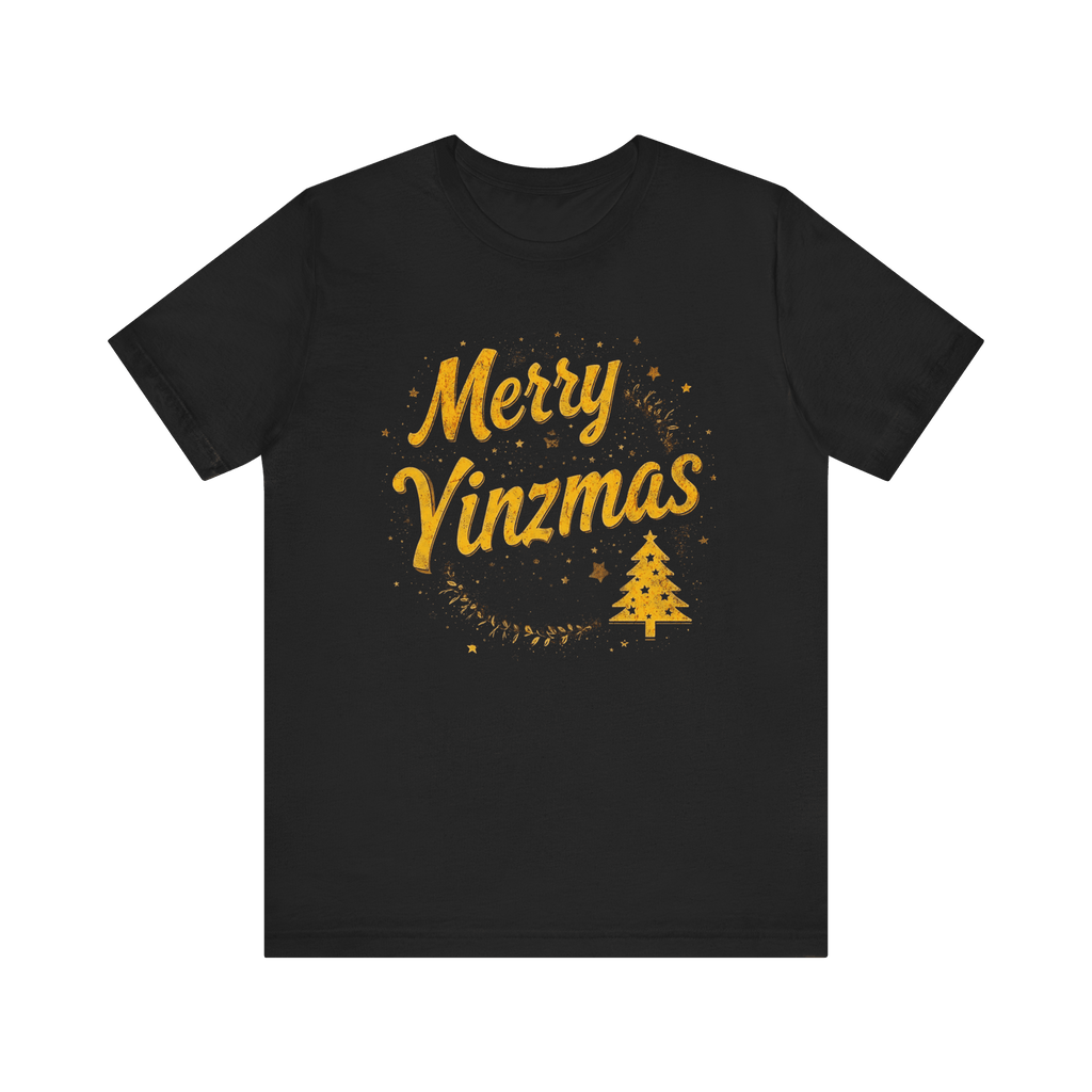 Merry Yinzmas Pittsburgh Christmas T-shirt on black tee | Yinzergear