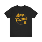 Merry Yinzmas Pittsburgh Christmas T-shirt on black tee | Yinzergear
