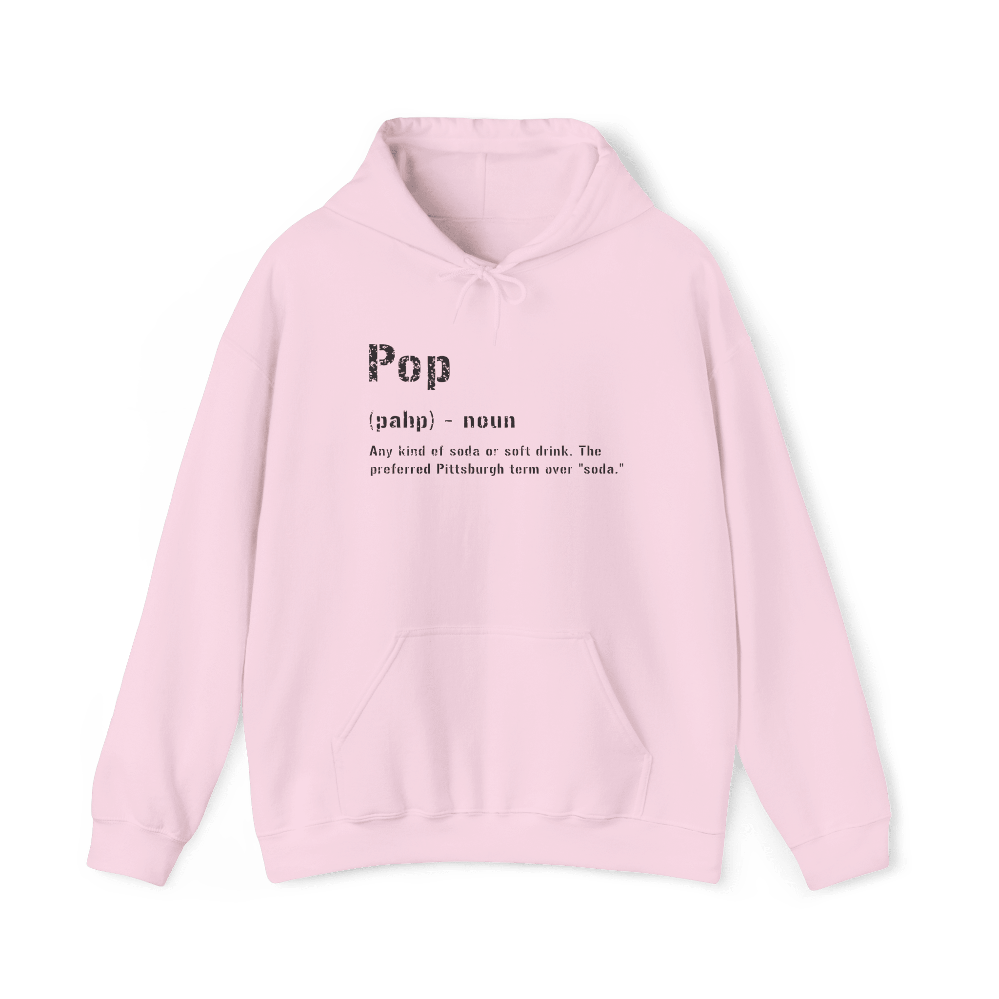 Pop Hoodie Pittsburgh hoodie on pink hoodie | Yinzergear