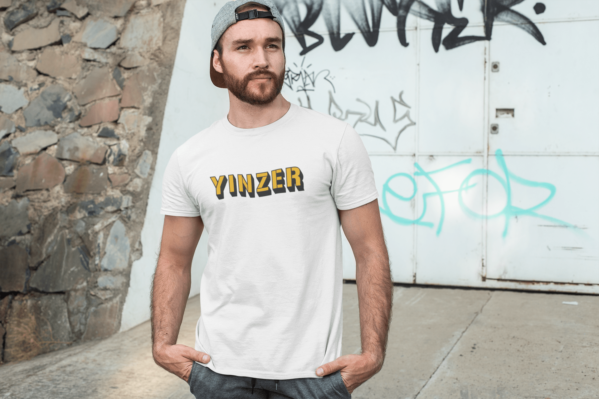 Yinzer T-Shirt Pittsburgh tee on white tee | Yinzergear