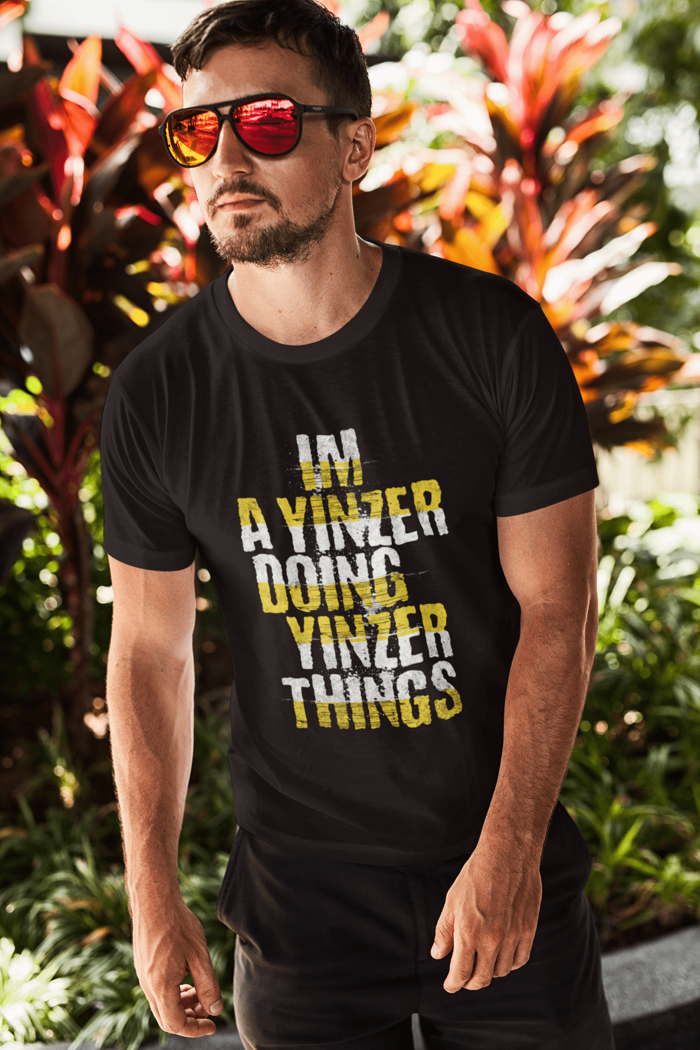 I'm a Yinzer Doing Yinzer Things T-Shirt T-Shirt Printify Solid Black Blend XS 
