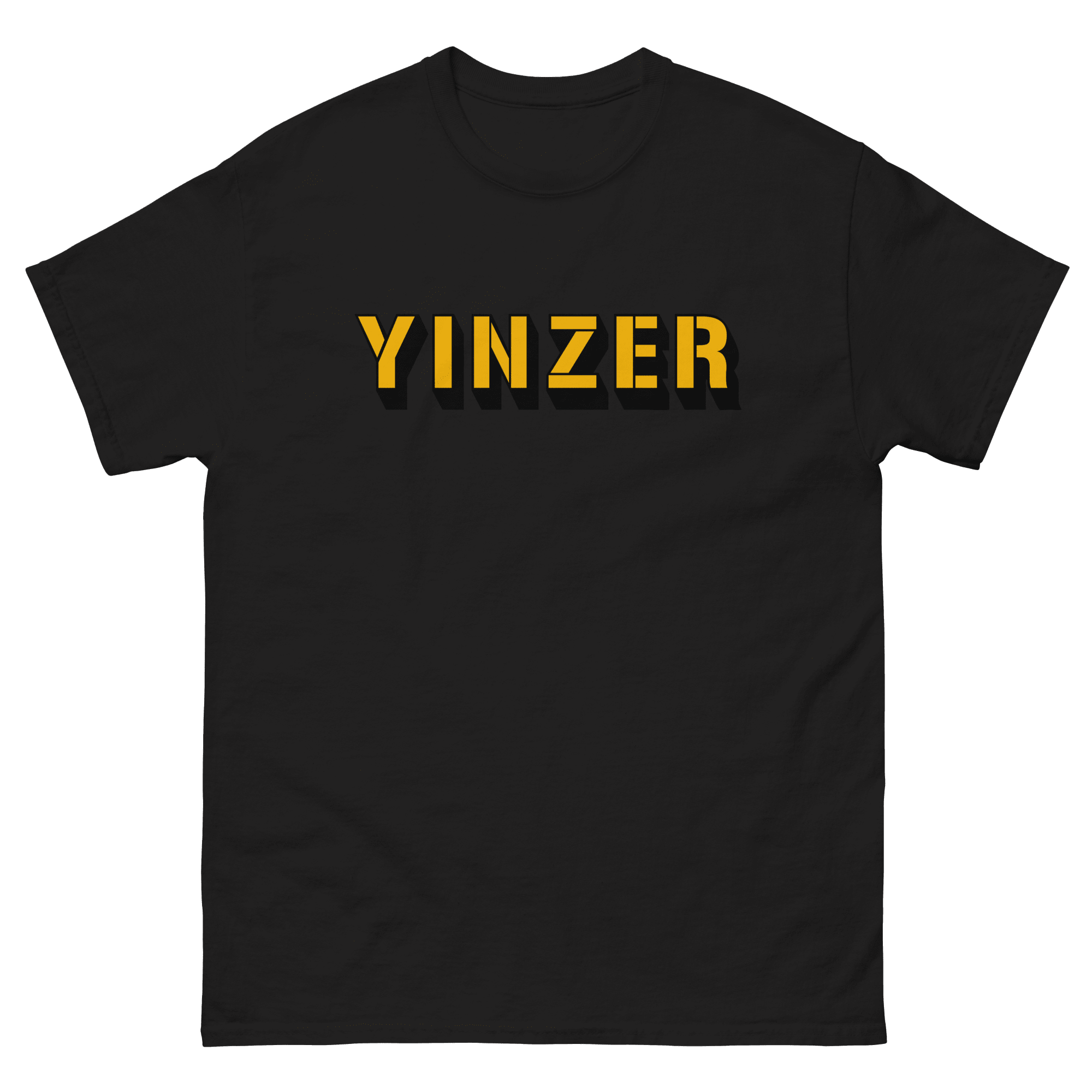 Yinzer T-Shirt Pittsburgh tee on black tee | Yinzergear