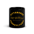 The Burgh Black Glossy Mug in black | Yinzergear