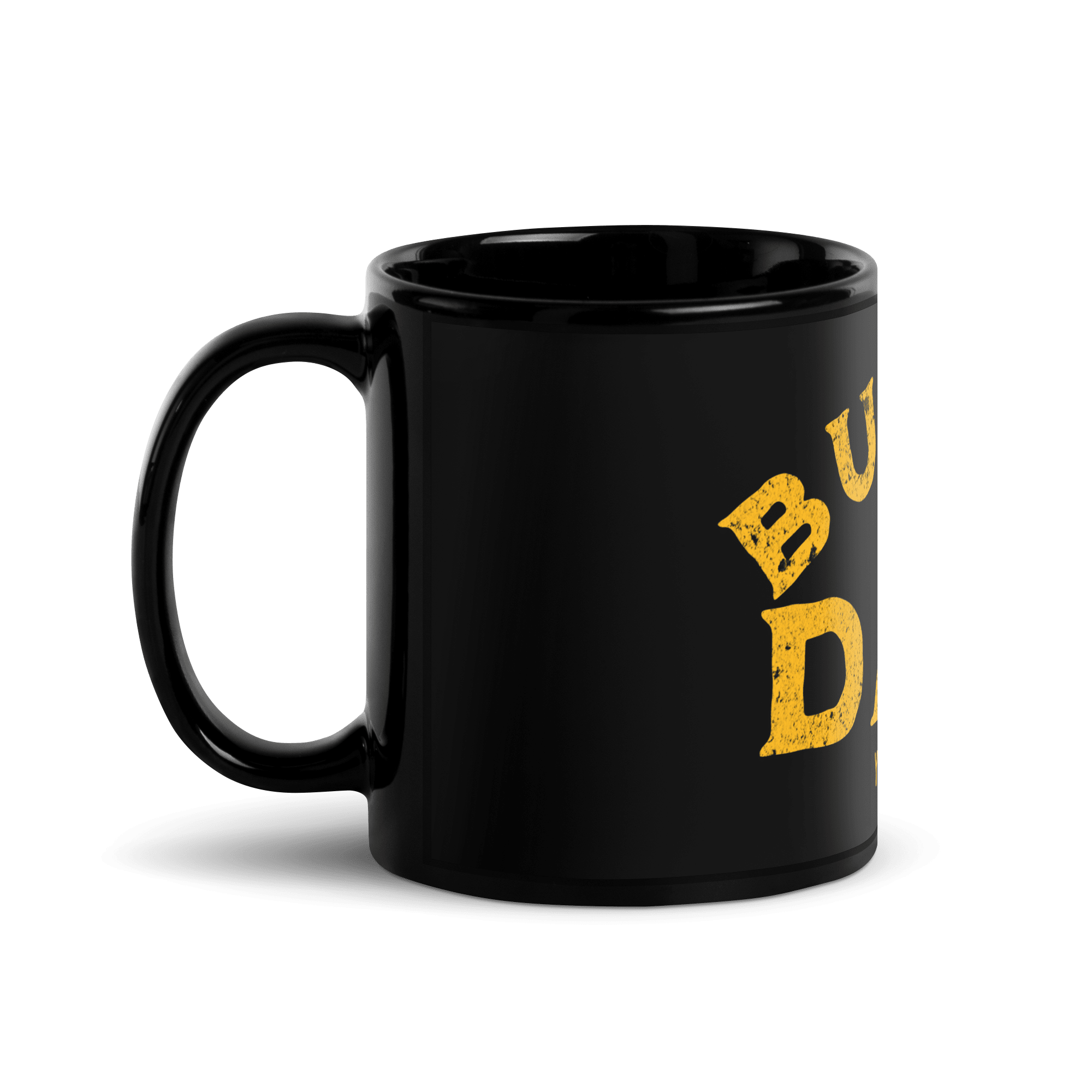 Burgh Dad coffee mug in black alternate view 3 | Yinzergear