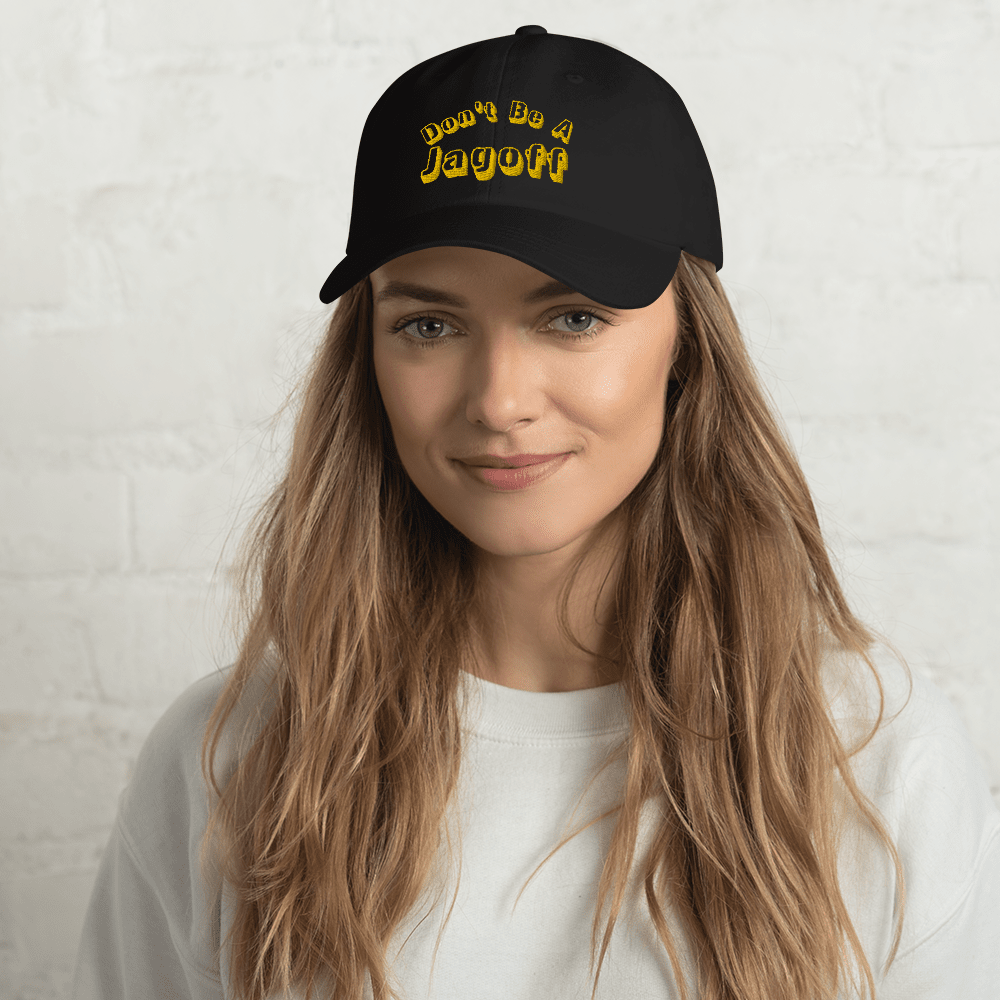 Don't Be a Jagoff hat Pittsburgh hat in black mockup view | Yinzergear