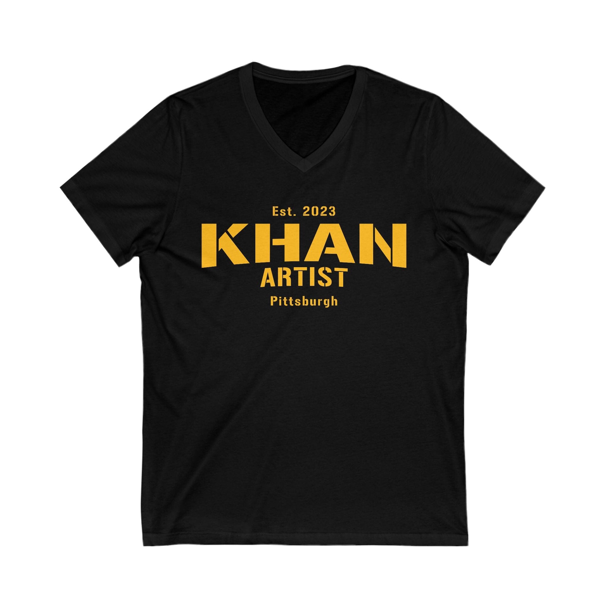 Khan Artist Steelers V-Neck T-Shirt product image 2