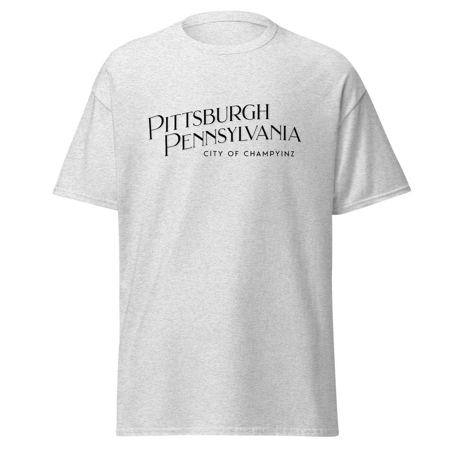 Pittsburgh Pa City of ChampYINZ T-Shirt Yinzergear Ash S 